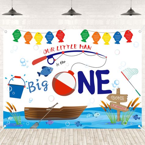 Fishing Photoshoot, Birthday Photo Background, Fishing Themed Birthday Party, Bday Themes, Fish Birthday, Baby Shower Background, Birthday Party Photography, Photoshoot Backdrops, Party Fotos