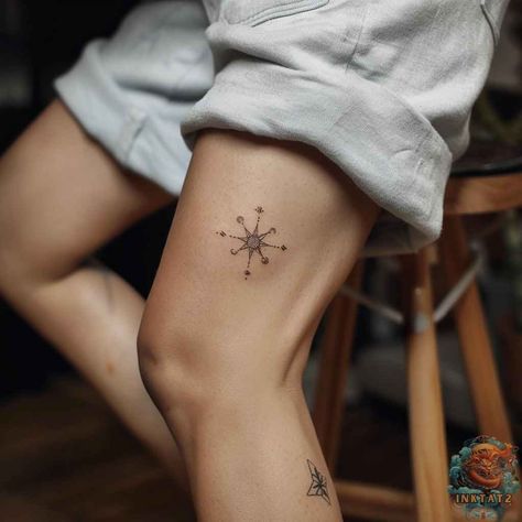 The Art Above the Knee: Exploring Unique Tattoo Designs for Your Thighs: 98 Designs - inktat2.com Outer Thigh Tattoo, Side Knee Tattoo, Side Of Knee Tattoo, Knee Tattoos, Tattoo Spots, Knee Tattoo, Unique Tattoo Designs, Cultural Identity, Pop Culture References