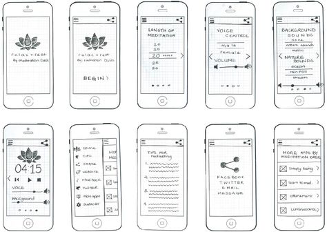 This week, I went back to the drawing boards and worked on the redesign of my paper prototype for Meditation Oasis’ mobile application Relax & Rest. Originally, the paper prototype I made… Paper Prototype, Prototype App, Wireframe Sketch, App Wireframe, Awesome Websites, Ux Design Process, Ui Ux 디자인, App Design Layout, How To Sketch