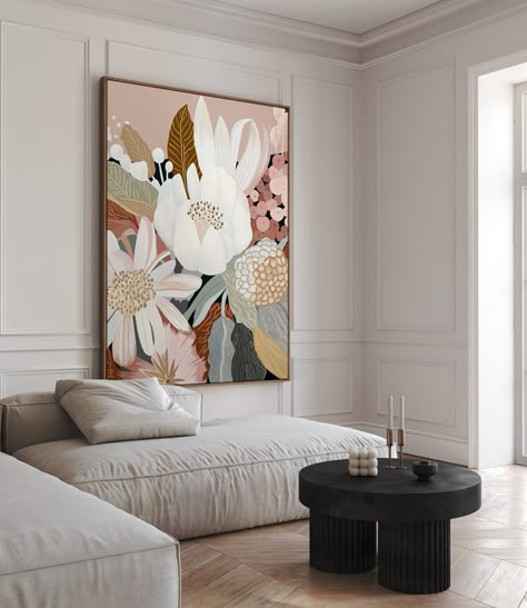 Good Earth Prints, Australian Wall Art, Paintings Ideas On Canvas, Large Flower Paintings, Modern Coastal Wall Art, Painting Abstract Flowers, Modern Floral Art, Floral Art Paintings, Traditional Picture Frames