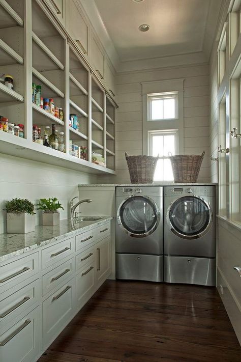 Super Pantry, Kitchen Pantries, Laundry Room Pantry, Laundry Pantry, Pantry Inspiration, Pantry Laundry Room, Pantry Laundry, Room Storage Diy, Pantry Room