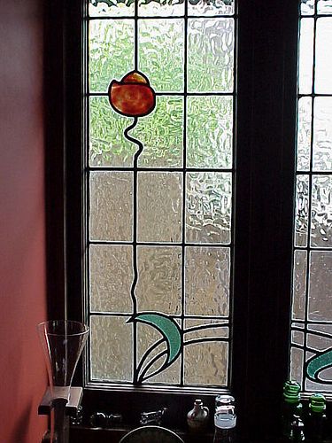 Simple Art Nouveau, Lead Light, Leadlight Windows, Art Deco Stained Glass, Leaded Glass Windows, Spring Window, Window Color, Modern Window, Art Deco Buildings