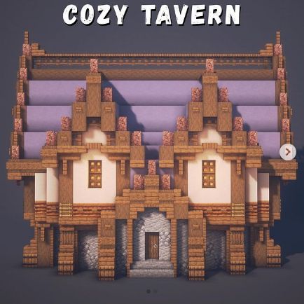 Minecraft Tavern, Cozy Tavern, Casa Fantasy, Case Minecraft, Minecraft Decoration, Minecraft Mansion, Minecraft Structures, Minecraft Interior Design, Minecraft House Plans