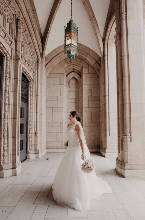 Bridal Portrait in front of the University of Washington Library. #seattlewedding #bride #bridalportrait #seattlebride #offbeatseattle #seattlephotographer University Of Washington, Washington Weddings, Courthouse Wedding, Seattle Wedding, Wedding Poses, Bridal Portraits, Wedding Shoot, Engagement Photographer, Pre Wedding