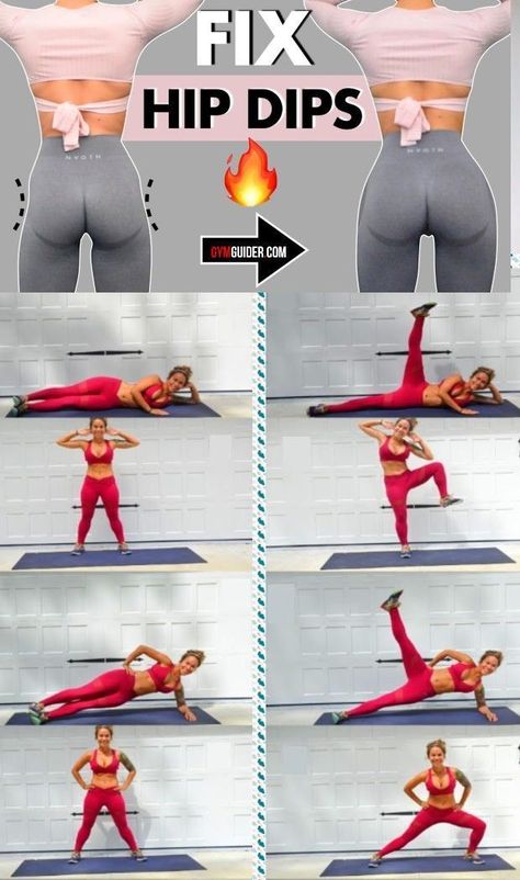 You’ve been putting in all the hard work to perfect your glutes, you’re eating right but there’s one area that needs a little more attention just below your hip bone… Time for hip dip exercises! The hip dip is actually quite a common area of annoyance for many women in the gym, and can be identified by an indentation on the side of your body, just below the hip bone, rather than a smooth curve. Hip Dip Exercises, Rid Of Hip Dips, Dip Workout, Hip Bone, Hips Dips, Body Workout Plan, Best Exercises, Hip Pain, At Home Workout Plan