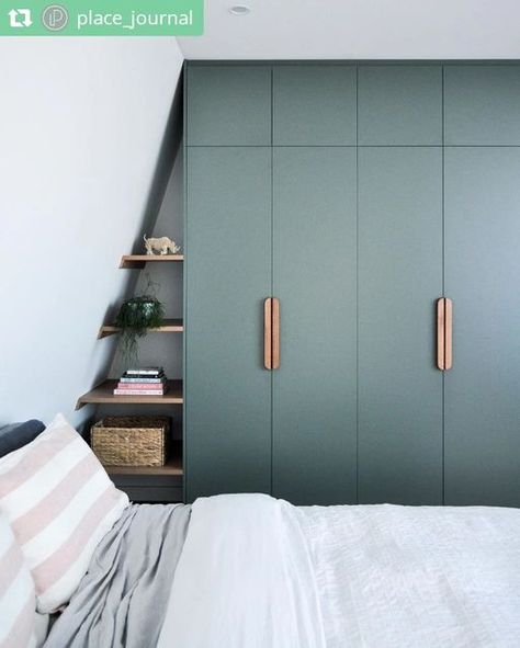 Green Wardrobe Design Bedroom, Sleeping Room Design, Blue Wardrobe, Parents Bedroom, Shed House, Wardrobe Designs, Sleeping Room, Wardrobe Design Bedroom, Shed Homes