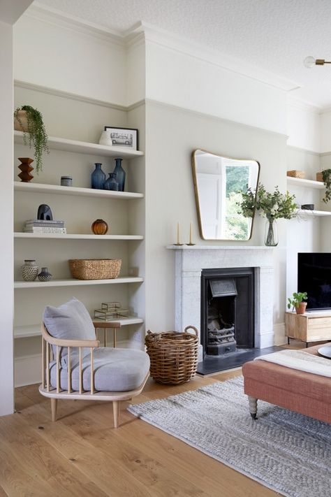 Family Living Room Alcove Detail Living Room Alcove, Regency Townhouse, Townhouse Interior Design, Family Townhouse, Alcove Shelves, Alcove Shelving, Townhouse Interior, Family Living Room, Spa Interior Design