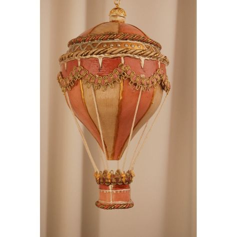 Home furnishings Hot air balloon Paper mache hot air balloon made entirely by hand. The grace of the balloon and the delicacy of a finely decorated object. Decorated with gold leaf, trimmings and lace. Equipped with a ring for hanging. Hot Air Balloon Decorations Party, Paper Mache Hot Air Balloon, Hot Air Balloon Vintage, Hot Air Balloon Paper, Hot Air Balloon Craft, Diy Hot Air Balloons, Hot Air Balloon Decorations, Tiny Stuff, Balloon Modelling