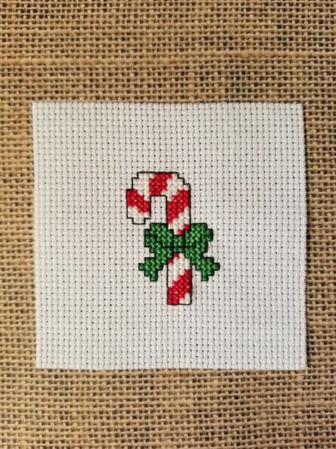 FINISHED COMPLETED CROSS Stitch Christmas Candy Cane Piece for DIY Crafts $3.50 - PicClick Candy Cane Cross Stitch, Counted Cross Stitch Patterns Free, Cross Stitch Mini, Cross Stitch Ornaments, Cross Stitch Floss, Stitch Ornaments, Cross Stitch Angels, Finished Cross Stitch, Small Cross Stitch