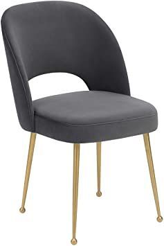 TOV Furniture Swell Modern Upholstered Dining Room Chair, Gray Velvet Dining Room Chairs, Grey Velvet Chair, Cheap Dining Chairs, Cheap Office Chairs, Dining Room Chairs Upholstered, Gray Dining Chairs, Beach Chair Umbrella, Grey Dining, Painted Chairs