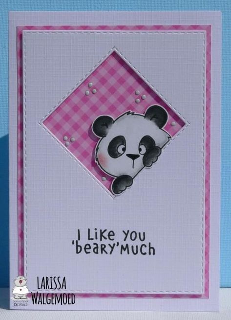 Stamping Techniques Card Tutorials, Baby Birthday Card, Panda Card, Creative Birthday Cards, Fancy Fold Card Tutorials, Bear Card, Whimsy Stamps, Fancy Fold Cards, Kids Birthday Cards