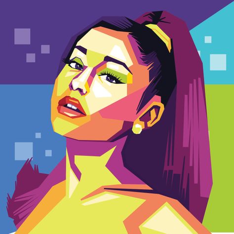 Wpap Art Easy, Pop Art Painting Ideas Creative, Pop Art Portraits Faces, Ariana Grande Pop Art, Wpap Art Design, Celebrity Pop Art, Disney Drawing Tutorial, Vector Face, Pop Art Face