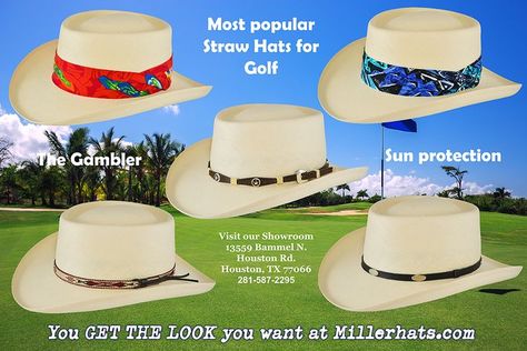 Most Popular Men’s Gambler Straw Hats for golf Gambler Hat, Straw Hats, Straw Hat, Panama, Outdoor Activities, Most Popular, Straw, Golf, Hats