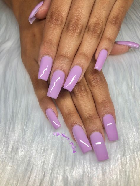 Lavander Acrylic Nails Lavender Medium Nails, Light Purple Nails, Coffin Acrylics, Lavender Nails, Cute Nail Art, Kandy, Purple Nails, Square Nails, Ring Finger