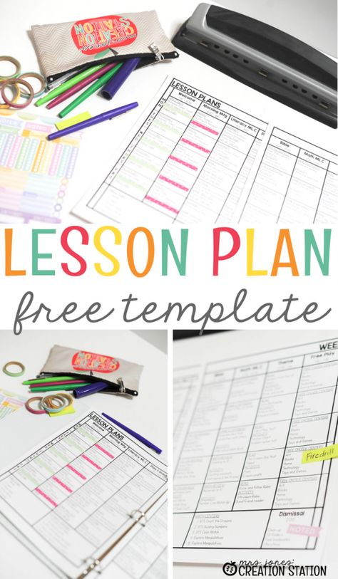 Lesson Plans Template, Editable Lesson Plan Template, Planning School, Weekly Lesson Plan Template, Lesson Plan Template Free, First Grade Lessons, Classroom Lesson Plans, Teacher Lesson Planner, Homeschool Lesson Plans