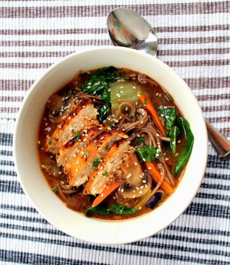 Broth Bowls Recipes, Soba Noodle Bowl, Broth Bowls, Dinner Spring, Panera Recipes, Copy Cat Recipe, Soba Noodle, Recipes Asian, Panera Bread