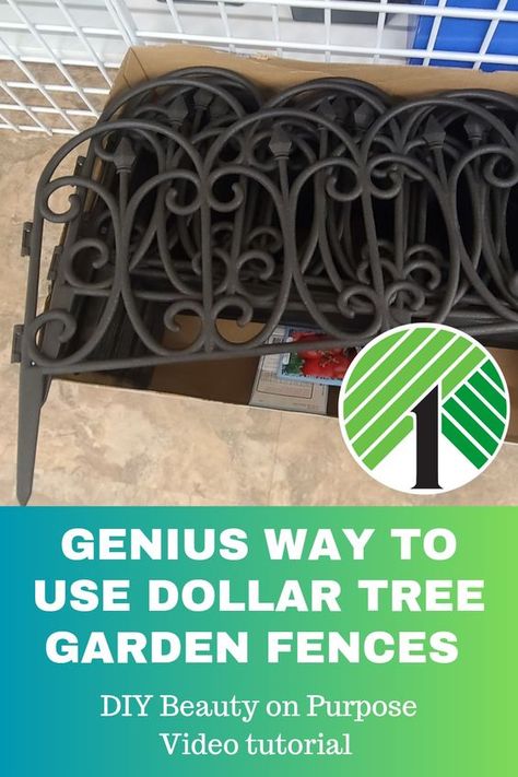 GENIUS Ways to use Dollar Tree Garden Fences. Spring Decor Ideas Diy Fence For Garden, Dollar Tree Lawn Decor, Plastic Fencing Ideas, Dollar Tree Front Yard Ideas, Dollar Tree Plastic Fence Diy, Dollar Store Fence Ideas, Dollar Store Garden Ideas Diy Projects, Dollar Tree Diy Patio Decor, Plastic Fence Decorating Ideas