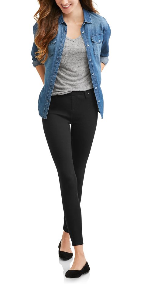 Jeggings Outfit Work, Black Jegging Outfits, Black Jeggings Outfit, Jegging Outfit, Jeggings Outfit, Jean Button Up Shirt, Women Leggings Outfits, Dressy Jeans, Womens White Jeans