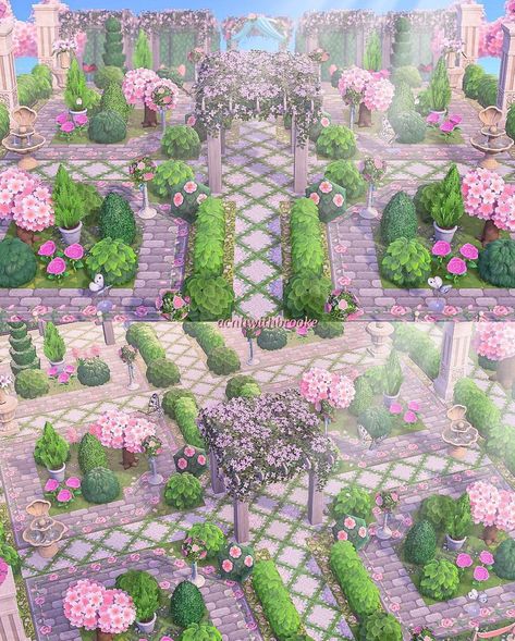 Camellia Bush, Nintendo Switch Animal Crossing, Pink Camellia, Pink Island, Doctors Office, City Island, Rock Garden Design, Diamond Tile, Animal Crossing Wild World