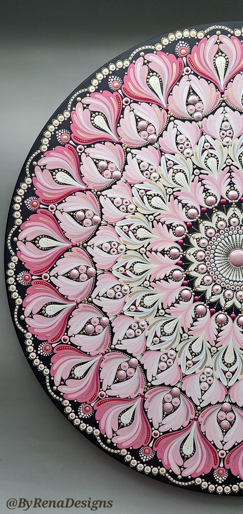 EYECANDY 60 Cm Mandala Painting - Etsy Pink Mandala, Loads Of Love, Dot Mandala, Mandala Dots, Mandala Painting, Yoga Studio, Acrylic Paint, Eye Candy, Decorative Items