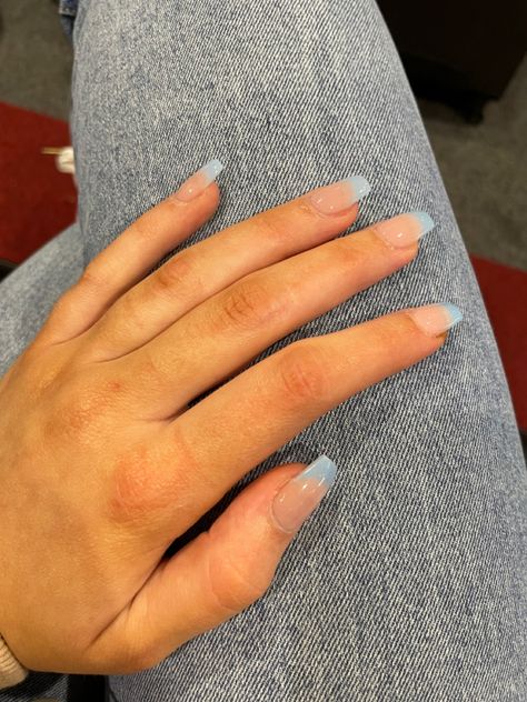 Blue tip sns acrylic nails Blue Tips, Sns Nails, Beauty Clothes, Nail Tips, Nail Inspo, Acrylic Nails, Nails, Blue, Beauty