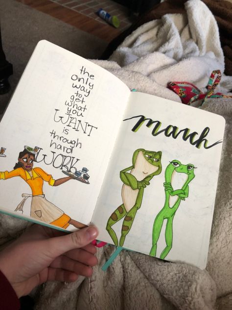 #disney #bulletjournal #bujo #tiana Journal Ideas Disney, Disney Journal Ideas, Disney Bujo, Disney Bullet Journal, March Bullet Journal, Bullet Journal Ideas Templates, Bullet Journal Paper, Bullet Journal Tracker, Bullet Journal Mood