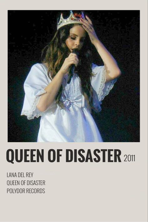 queen of disaster minimalist poster ldr Queen Of Disaster, Lana Hot, Lana Del Rey Albums, Lana Del Rey Art, Lana Del Rey Songs, Lana Del Rey Lyrics, Vintage Music Posters, Music Poster Ideas, Lana Rey