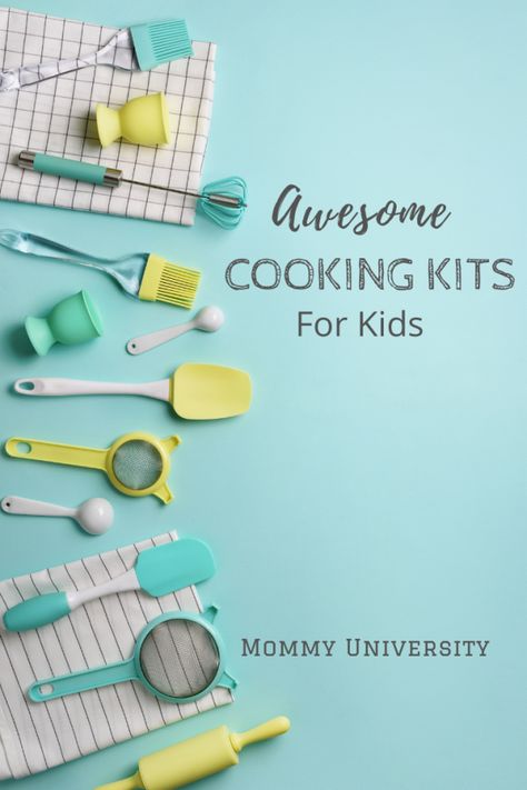 Awesome Cooking Kits for Kids | Mommy University Cooking Kits For Kids, Grandchildren Activities, Kids Cooking Set, Kids Baking Kit, Baking With Toddlers, Cooking Box, Cooking With Toddlers, Baking Kits, Cooking Theme