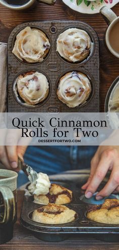 Cinnamon Roll For Two, Baking For Two, Small Batch Cinnamon Roll Recipe, Cinnamon Rolls For Two, Rolls For Two, Cooking For Two Recipes, Desserts For Two, Quick Cinnamon Rolls, Arbonne Recipes