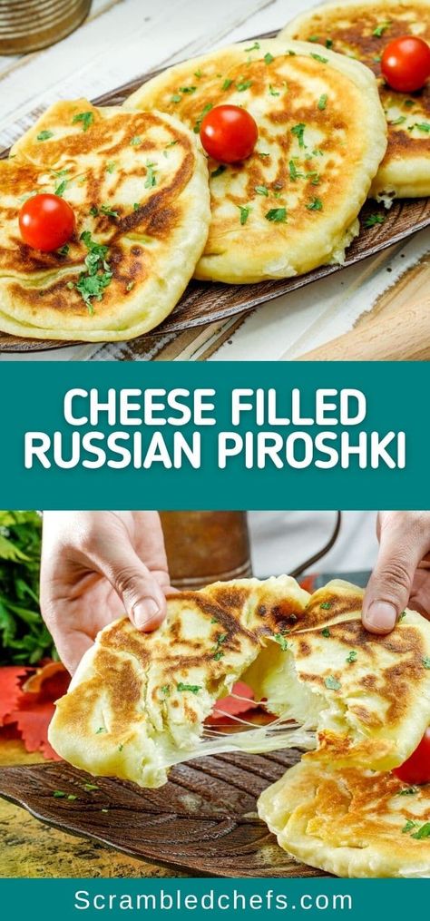 American Recipes Dinner, Piroshki Recipe, Russian Dishes, Eastern European Recipes, Stuffed Bread, Around The World Food, Easter Dinner Recipes, Ukrainian Recipes, European Food