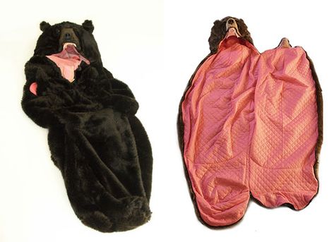 bear-sleeping-bag-eiko-ishizawa Bear Sleeping Bags, Trip Room, Bear Sleeping, Scaring People, Italian Alps, Toy Art, Sleeping Bags, Japanese Artists, Sleeping Bag