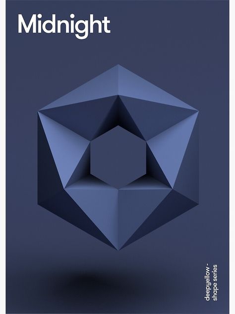 "Midnight" Photographic Print by deepyellow | Redbubble Yellow And Dark Blue, Geometric Poster Design, Andrew Smith, 3d Geometric Shapes, Deep Yellow, Geometric Poster, Plakat Design, 3dprinting Design, Small Design