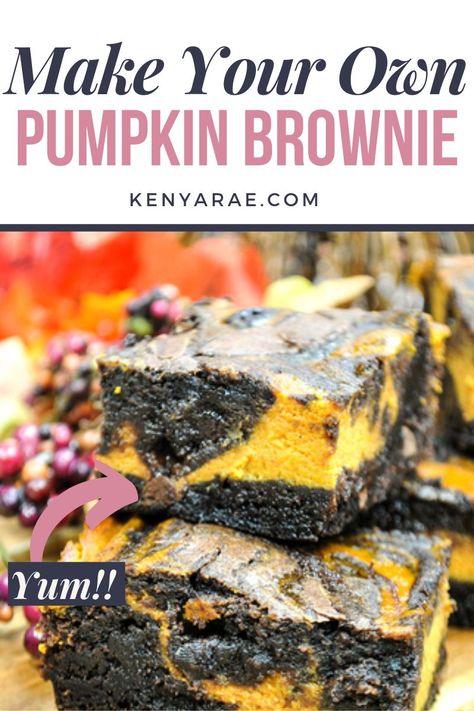 Who said that chocolate and healthy cannot go together? Enjoy every fudgy bite of this yummy Pumpkin Chocolate Brownies without feeling guilty. Visit kenyarae.com for this perfect fall recipe that is quick to make and super easy. #pumpkinchocolatebrownies #easyrecipe #healthypumpkinrecipe #fallrecipe Ice Cream Pumpkin, Chocolate Brownies Recipe, Fudgy Chocolate Brownies, Pumpkin Brownies, Cake Pumpkin, Pumpkin Pudding, Pumpkin Ice Cream, Fall Evening, Chocolate Pumpkin