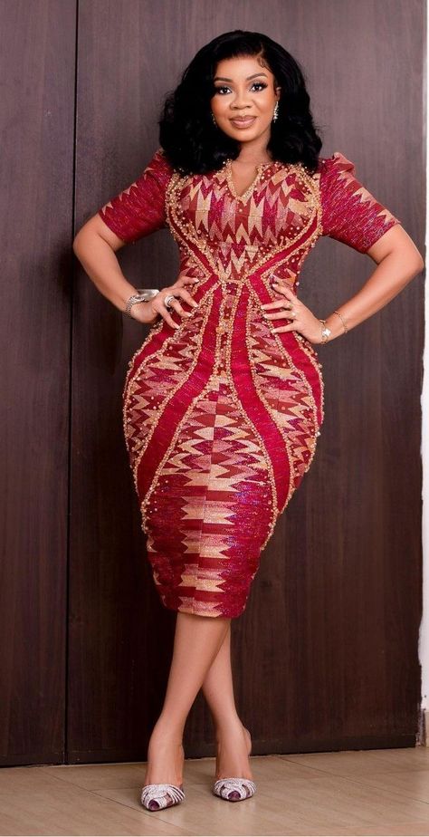 Serwaa Amihere Dresses, Serwaa Amihere, Kente Dress, Corporate Dress, Kente Styles, Kente Cloth, African Fashion Traditional, African Print Dress, African Dress