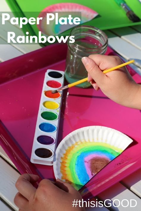 It doesn't matter what colors are in your rainbow, as long as you've enjoyed the time you've spent together! #ad #thisisGOOD Color Blending Activities For Preschool, Books About Rainbows Preschool, How The Crayons Saved The Rainbow Craft, Rainbow Dramatic Play Preschool, Prek Rainbow Activities, Rainbow Week Preschool, Rainbow Provocation, Preschool Rainbow Crafts, Preschool Rainbow Activities