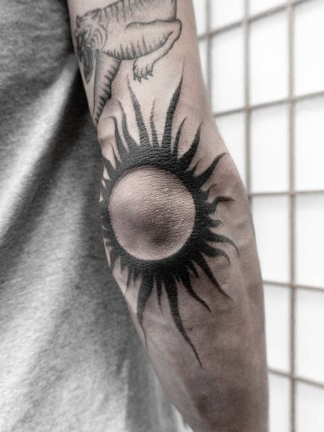 Traditional Black Tattoo, Sun Tattoo Designs, Elbow Tattoo, Tarot Card Tattoo, Elbow Tattoos, Dont Touch My Phone Wallpaper, Card Tattoo, Back Tattoo Women, Book Tattoo