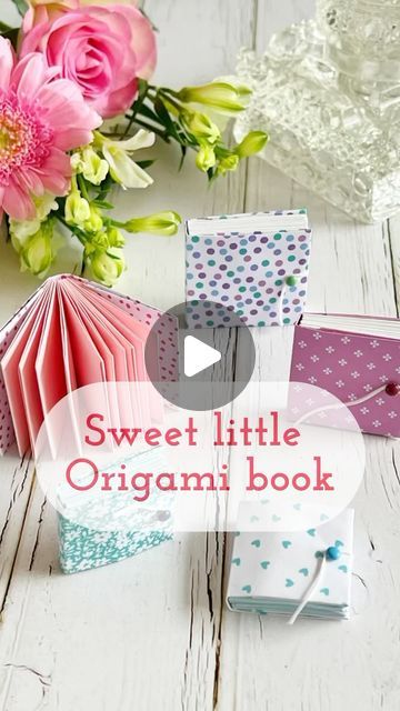 Bernice on Instagram: "💕Cute Valentine Origami Book 💕 Fold this cute little book with me! You can use any size paper in a 1:2 ratio for a square book. For the book I’m folding in the video I used pieces that are 9x18 cm. The ones in the background were a bit smaller. How small can you go! For small books, use a regular paper; thicker paper makes the folding harder. I used 80gsm paper. You can leave it as it is, or add a closure and to finish it off add little drawings or a sweet note on the pages to your Valentine 💝 Please tag me if you try this yourself. I can tell you, these are addictive! 💕Happy Valentine! 💕 Music: Libre Musician: @iksonmusic #bookbinding #books #designpaper #journal #origamibook #bookstagram #origami #origamiart #decorativepaper #valentine #valentinesday #happy Book Out Of One Piece Of Paper, Paper Folding For Scrapbook, Making Folded Paper Books, Bookbinding Books, Origami For Junk Journals, Valentine Origami, Book Bind Card Fold, Lotus Fold Book, Valentines Origami