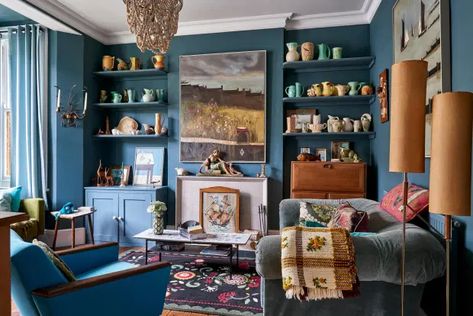 Drawing Room Paint, Farrow And Ball Inchyra Blue, Dead Salmon, Sulking Room Pink, Colour Names, Green Headboard, Inchyra Blue, Wooden Beams Ceiling, Color Quiz