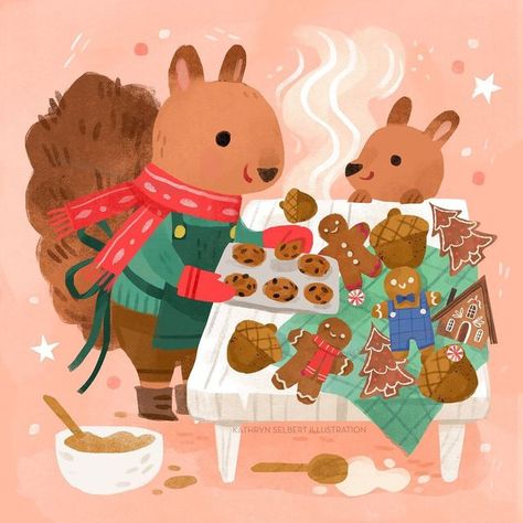 Kathryn Selbert, Baking Challenge, Advocate Art, Animated Christmas, Art Licensing, Christmas Paintings, Christmas Illustration, Childrens Illustrations, Christmas Aesthetic