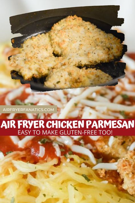 Chicken Parmesan Air Fryer, Gluten Free Chicken Parmesan, Air Fryer Chicken Parmesan, Pressure Cooker Spaghetti, Air Fryer Fried Chicken, Easy Marinara Sauce, Easy Chicken Parmesan, Veggie Snacks, Healthy Weeknight Meals