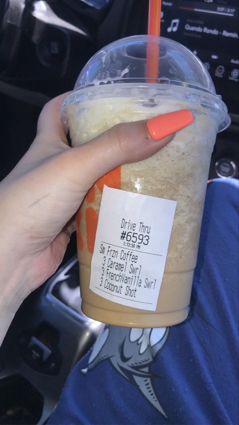 Frozen Dunkin Drinks, Dunkin Frozen Coffee, Best Dunkin Donuts Drinks, Dunkin Donuts Coffee Drinks, Dunkin Drinks, Frozen Coffee Drinks, Dunkin Coffee, Dunkin Donuts Iced Coffee, Coconut Milk Coffee