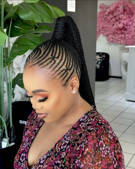 Beautiful Ghana-weaving Styles to adore. Latest Ghana Weaving Hairstyles, Braided Ponytail Black Hair, Ghana Weaving Styles, Locks Braids, Butterfly Braids, Women Cornrows, Latest Braided Hairstyles, Latest Hair Braids, Cornrows Natural Hair