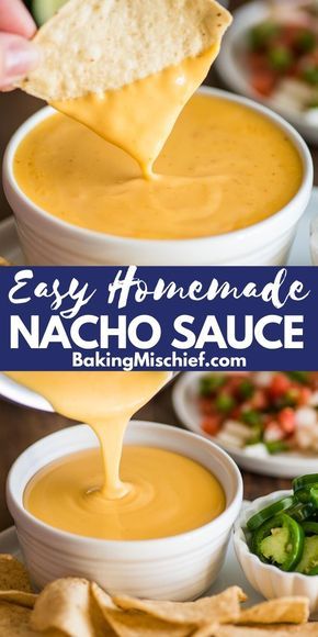 Easy Nacho Cheese Recipe, Easy Nacho Cheese Sauce, Nacho Cheese Recipe, Easy Nacho Cheese, Nachos Cheese Recipe, Nacho Sauce, Easy Gravy Recipe, Easy Nachos, Luncheon Ideas