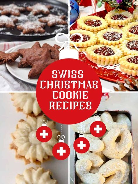 Swiss Desserts, Swiss Christmas, Traditional Christmas Cookies, Swiss Recipes, Christmas Cookie Recipes Holiday, Crescent Cookies, Christmas Cookie Recipe, Christmas Cookie Recipes, Buttery Cookies