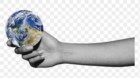 Earth With Hands, Collage Art Png, Earth Collage, Hand Collage, Sticker Planet, Globe Sticker, Grpahic Design, Earth Png, Person Png