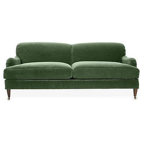 Sofas & Settees | One Kings Lane White Settee, Neutral Glam, Trendy Sofas, Glam Living, Green Velvet Sofa, Tufted Sofa, Room Color, Velvet Armchair, Classic Decor