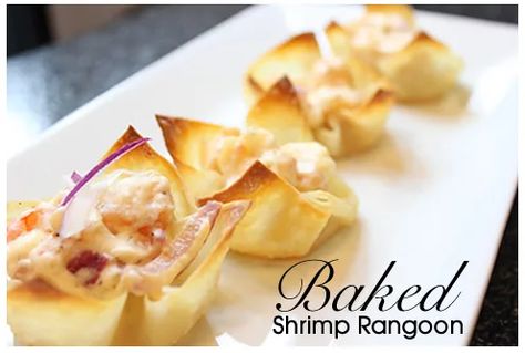 Baked Shrimp Rangoon Recipe - Newlywed Survival Shrimp Rangoon Recipe, Shrimp Rangoon, Rangoon Recipe, Baked Shrimp, Recipe For Mom, Appetizer Dips, Appetizers For Party, Chinese Food, Appetizer Snacks