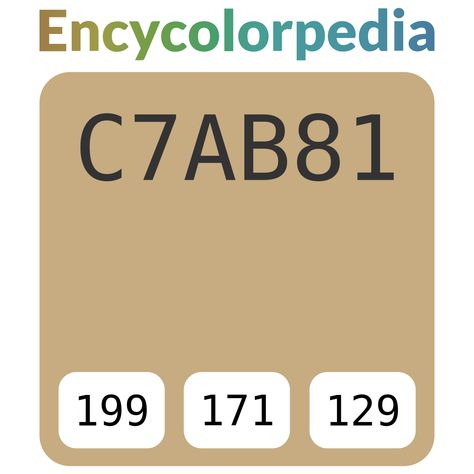 Dulux Australia Colorbond® Wheat / L28 / #c7ab81 Hex Color Code Cloverdale Paint, Dulux Australia, Pittsburgh Paint, Porter Paint, Crown Paints, Kelly Moore, Valspar Paint, Hex Color, Nippon Paint