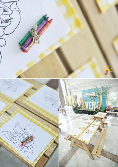 Vera’s Winnie the Pooh Themed Party – Activities Winnie The Pooh Themed Party, Winnie The Pooh Games, Sweet Birthday Party, Winnie The Pooh Party, Birthday Party Box, Mulberry Bush, Pooh Party, Pooh Birthday, Baby Boy 1st Birthday Party