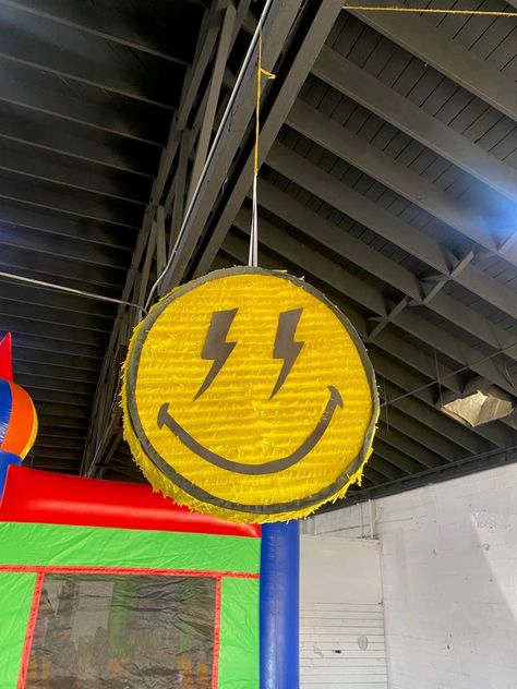 Smiley Face Pinata, One Happy Dude Pinata, Happy Face Party Ideas, One Happy Dude Party Food, One Happy Dude Food Ideas, Smiley Birthday, Dude Birthday Party, Dude Birthday, One Happy Dude